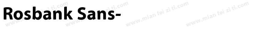 Rosbank Sans字体转换